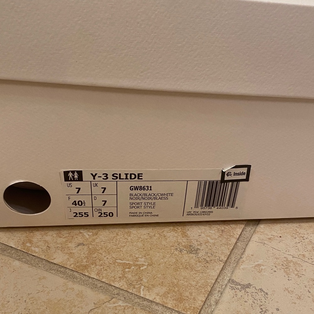 Y-3 Black Slide Sandals - Picture 8 of 8